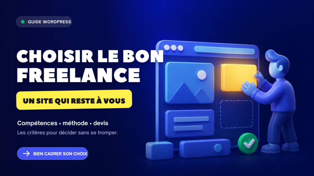 Un spécialiste assemble les modules d’un site WordPress conçu pour rester maîtrisable par son propriétaire.